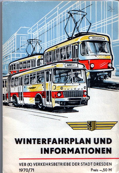Fahrplanbuch Dresden 1970 / 1971