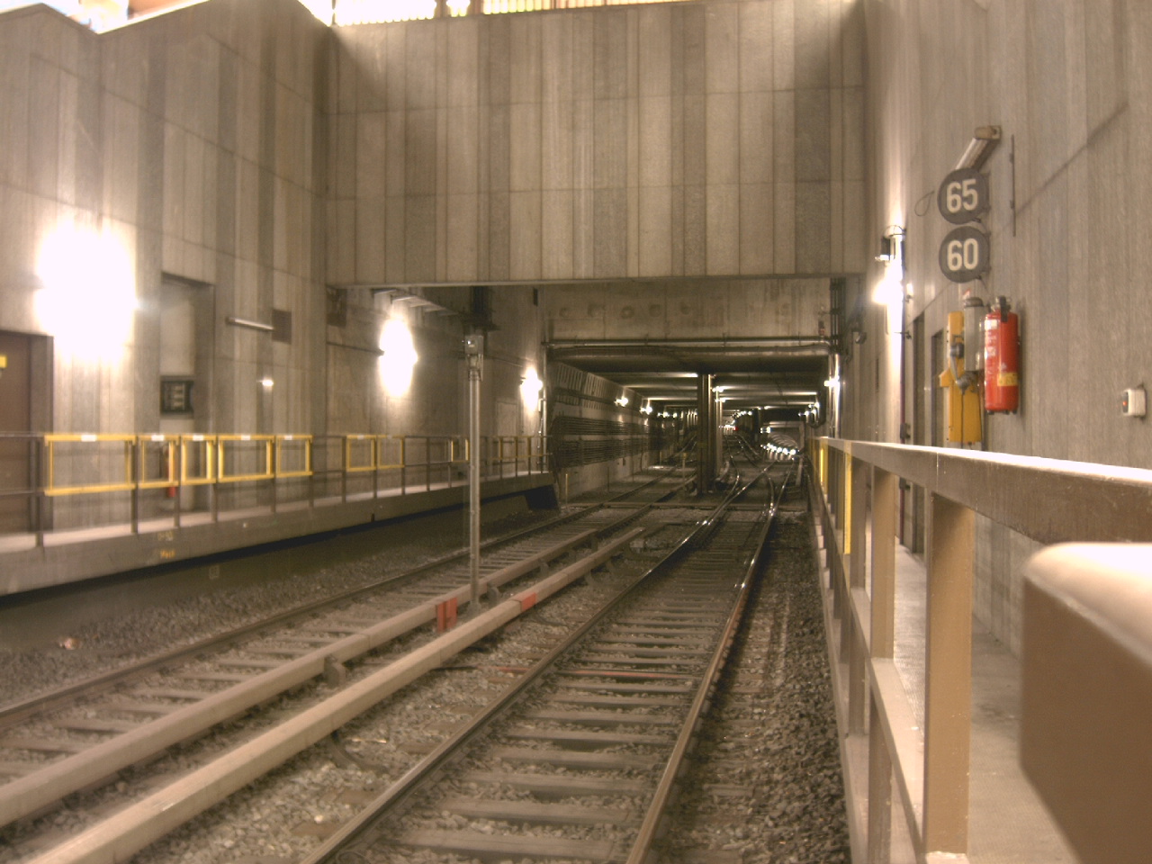 Abzweigung im U-Bahn Tunnel