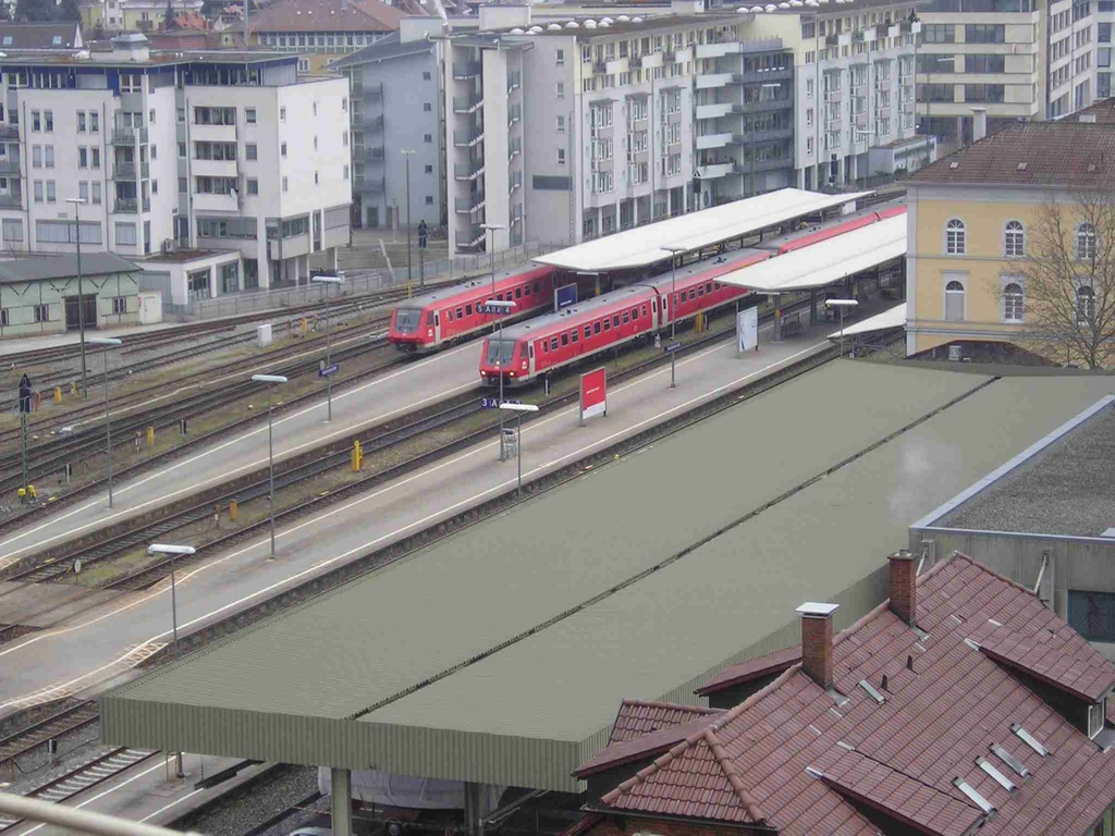 Bahnhof Friedrichshafen aus der Luft