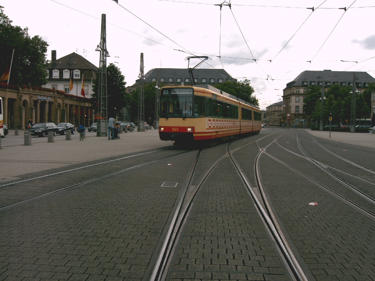 Stadtbahnwagen auf Haardtbahn/Albtalbahn