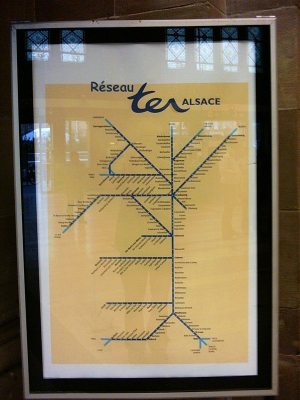 Liniennetz TER Alsace