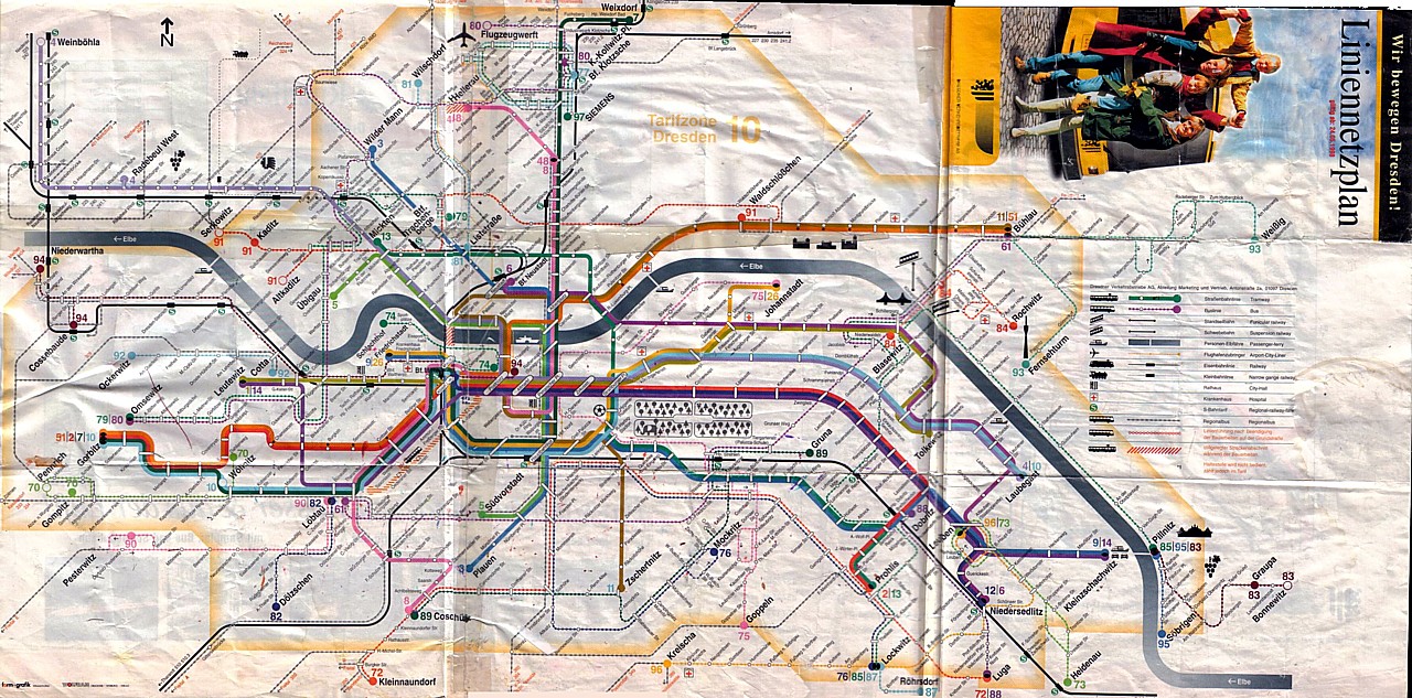 Dresden Liniennetz 1998