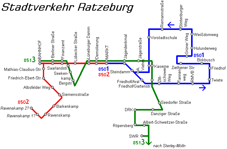 (mein) Liniennetz Ratzeburg