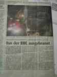 Ausgebrannter BBL-Bus