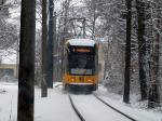 Schnee in Dresden - aber die Bahn kommt